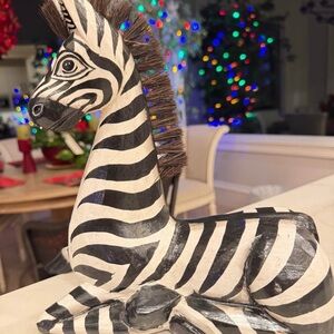 Handcrafted Zebra Figurine